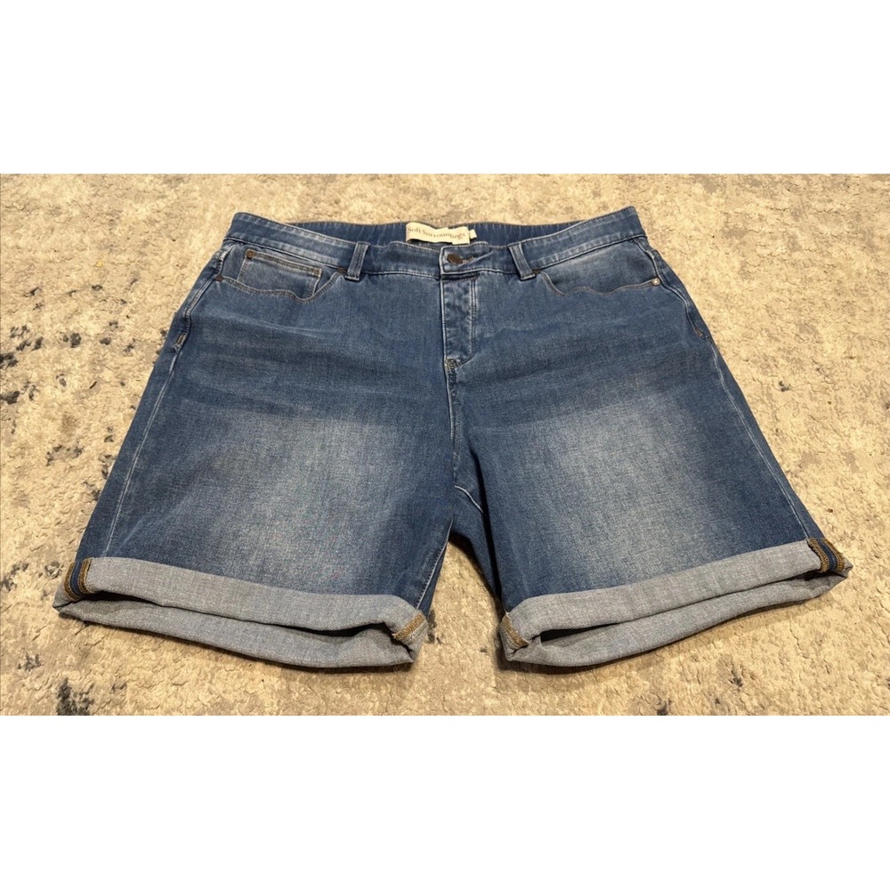 Soft Surroundings Denim Jean Shorts Sz X-Large XL Comfort Fit
